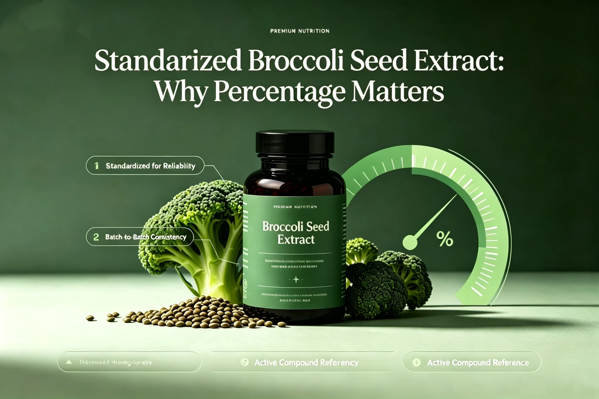 Standardized Broccoli Seed Extract: Why Percentage Matters Standardized Broccoli Seed Extract: Why Percentage Matters